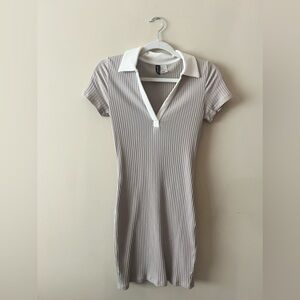 NWOT women’s H&M collard ribbed mini dress